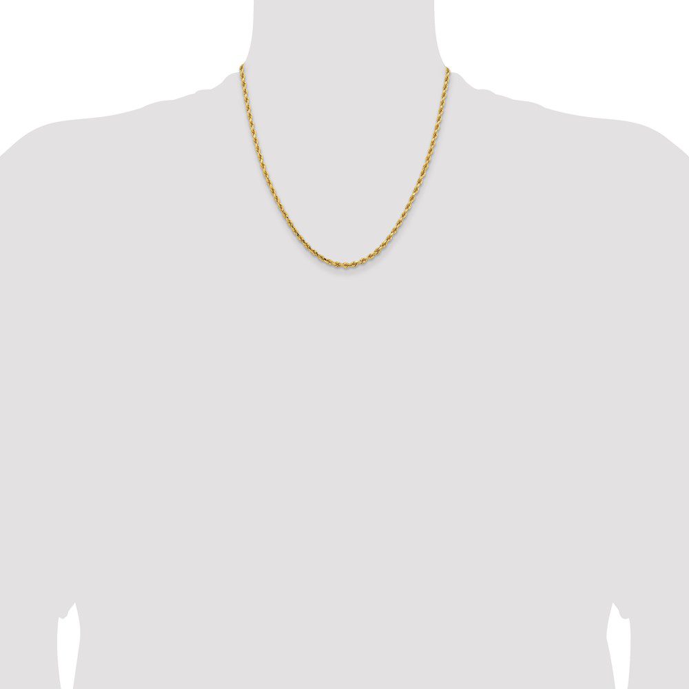 Elegant gold chain necklace on a mannequin.