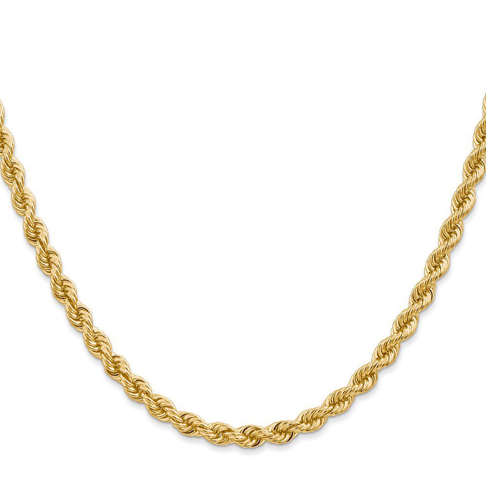 Elegant gold rope chain necklace with a polished finish.