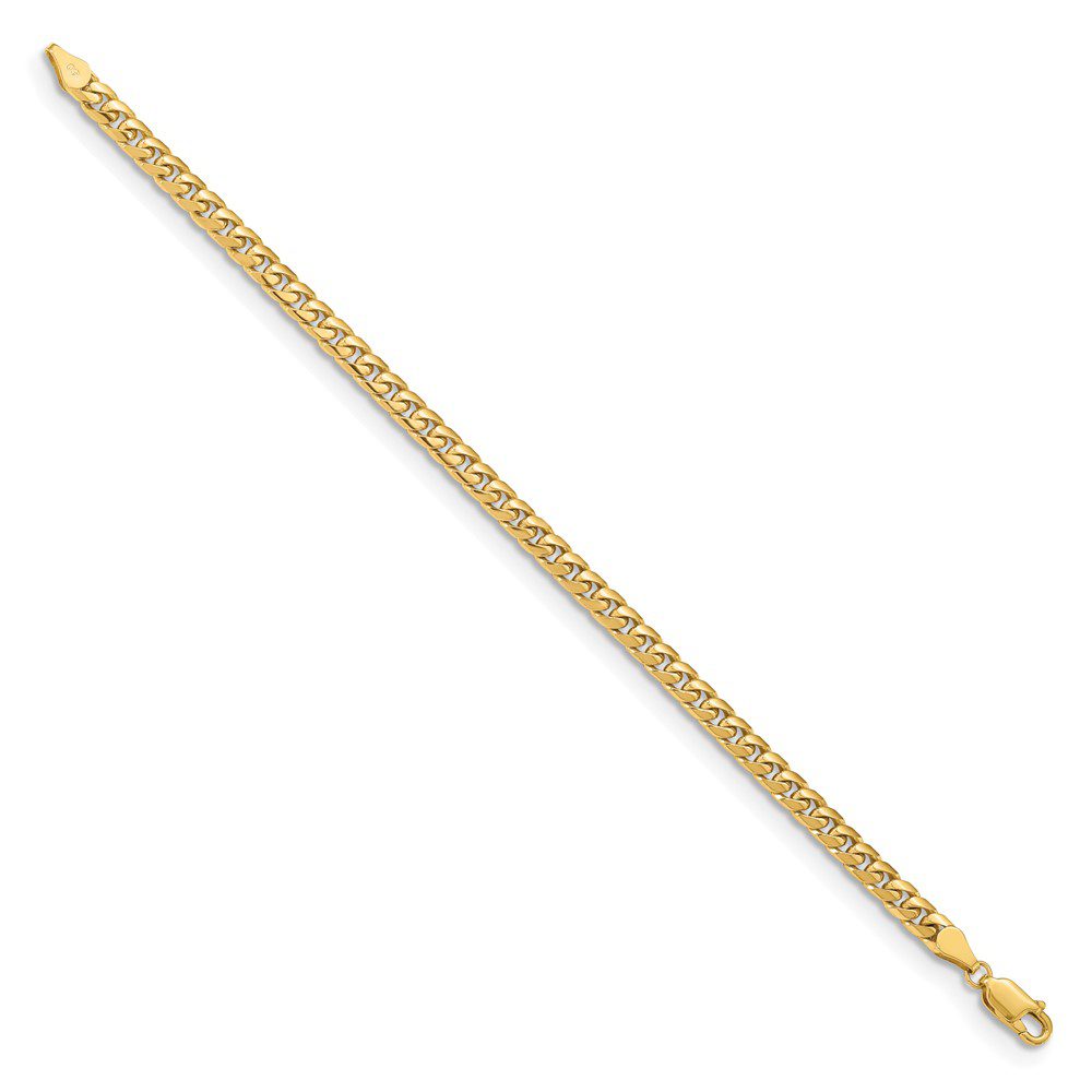 A delicate gold chain bracelet with a simple clasp.