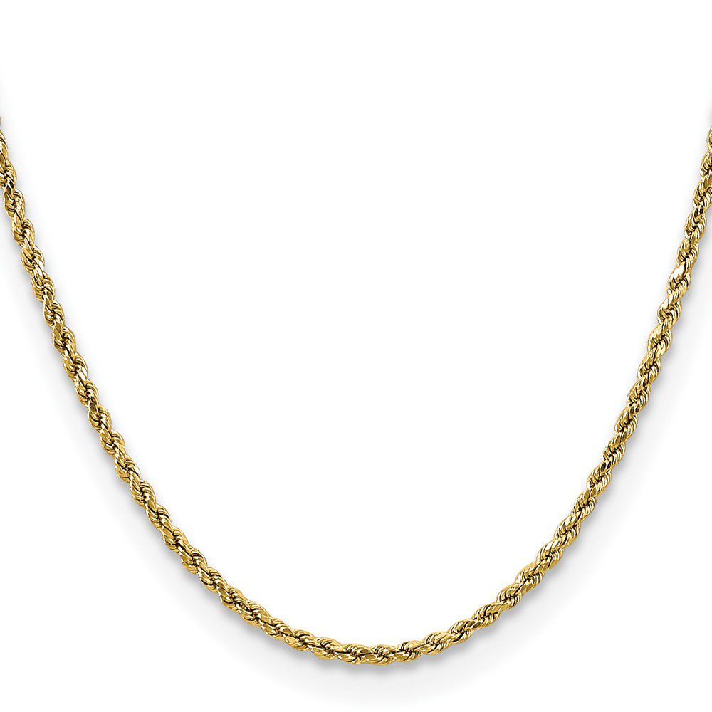 Elegant gold rope chain necklace with a polished finish.