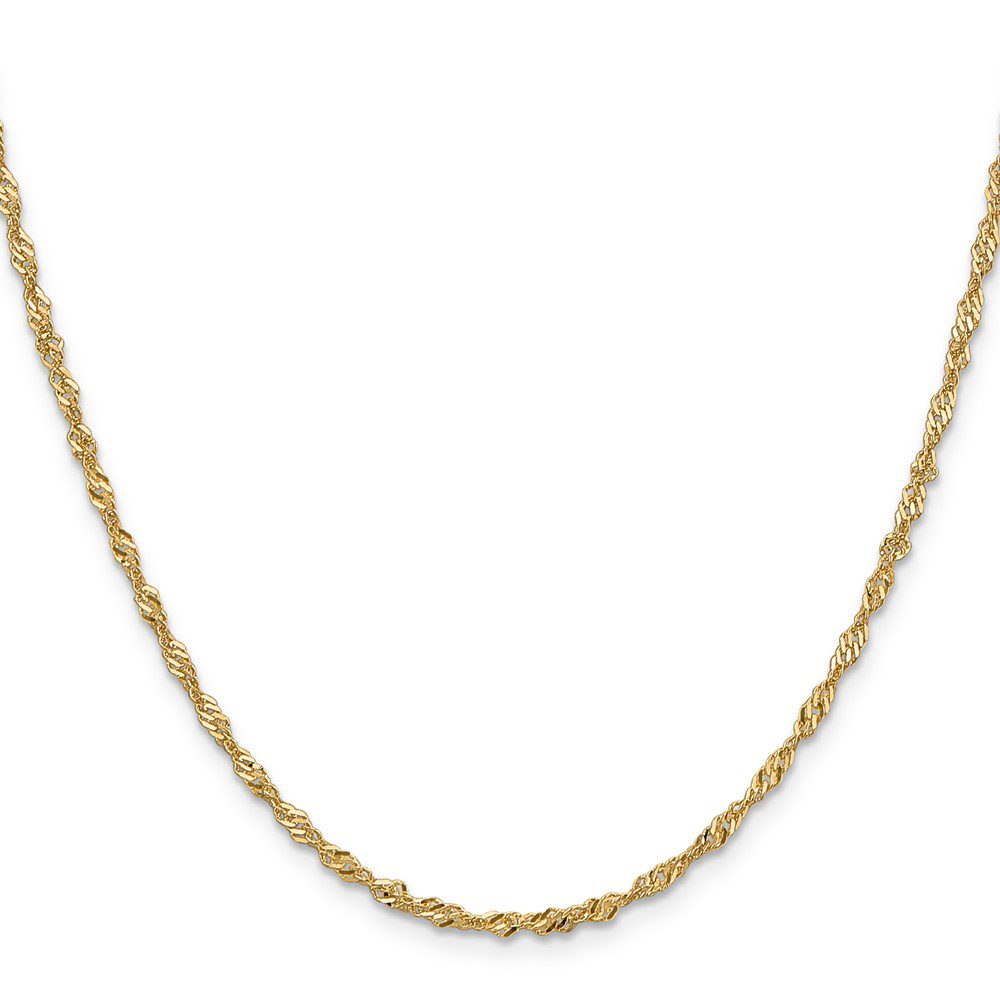 Elegant gold rope chain necklace with a polished finish.