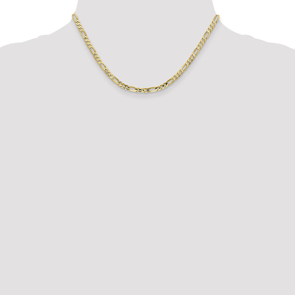 Elegant gold chain necklace on a white background.