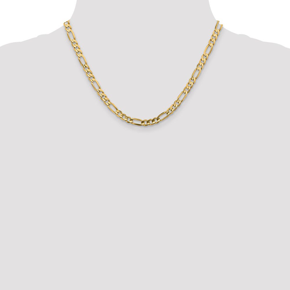 Elegant gold chain necklace on a mannequin bust.