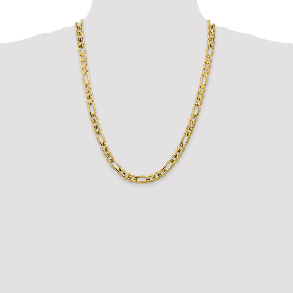 Elegant gold chain necklace on a white background.