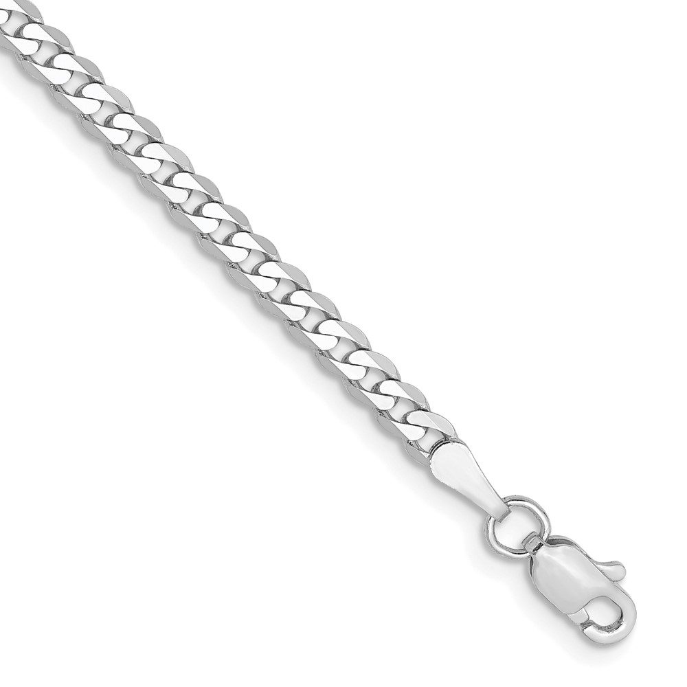 Silver chain bracelet with a lobster clasp.