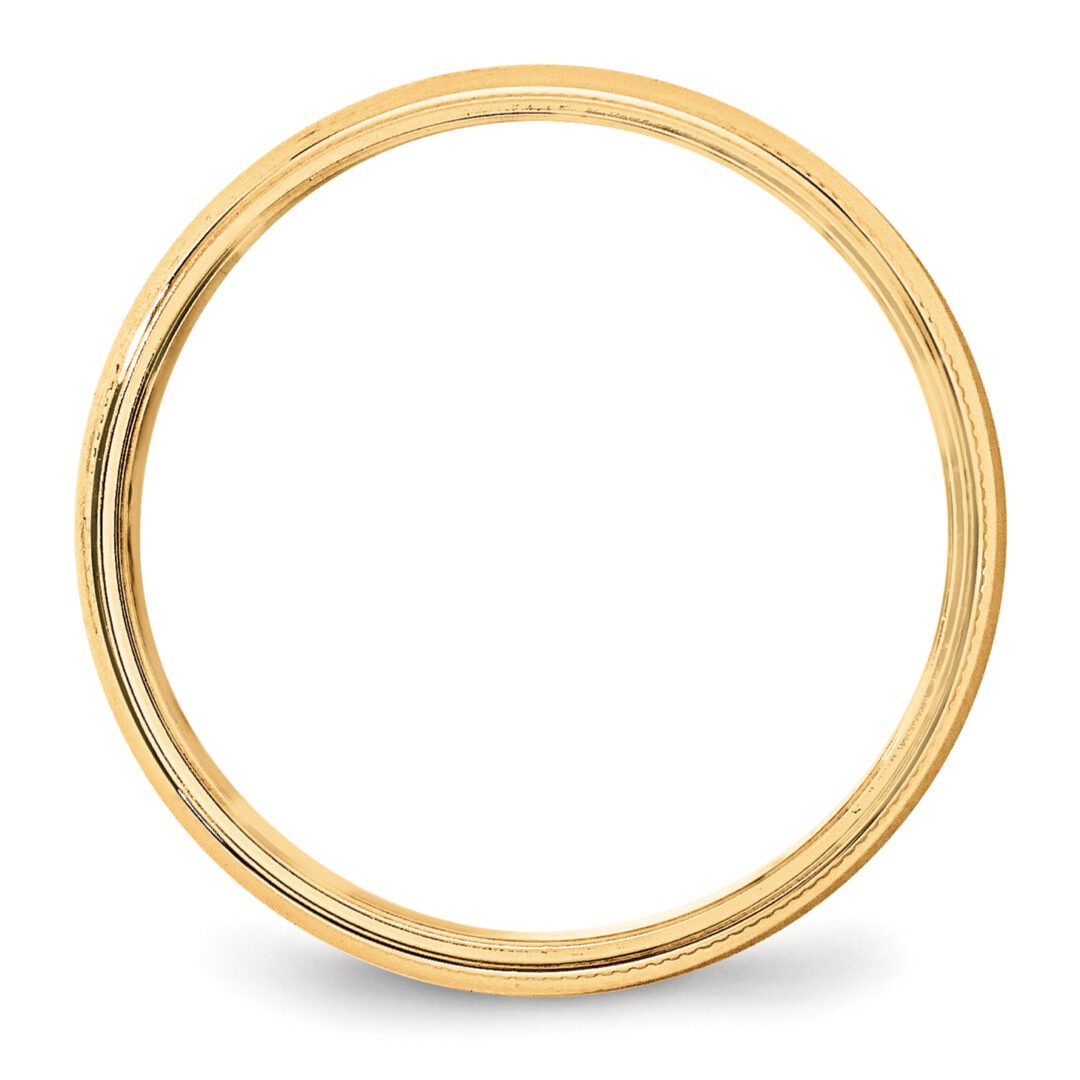 A simple, elegant gold ring with a smooth finish.