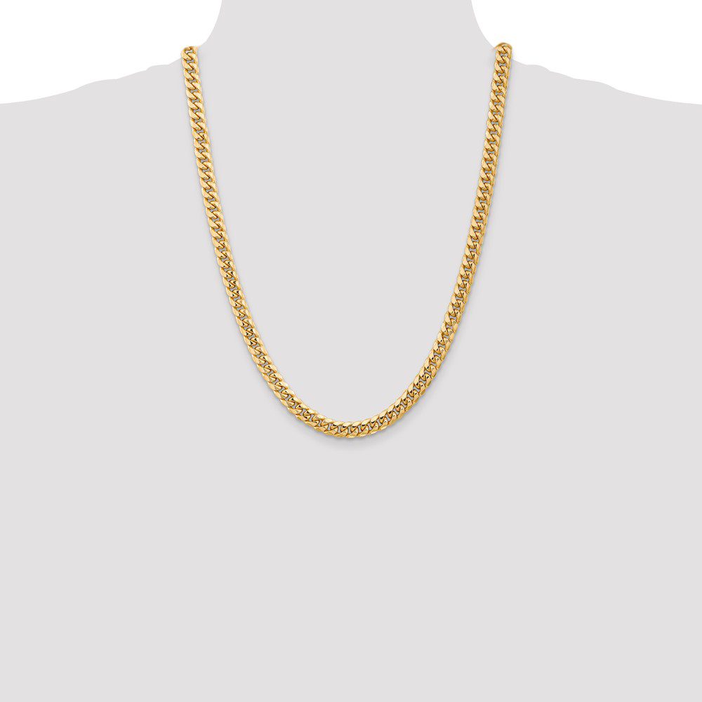 Elegant gold chain necklace with simple design.