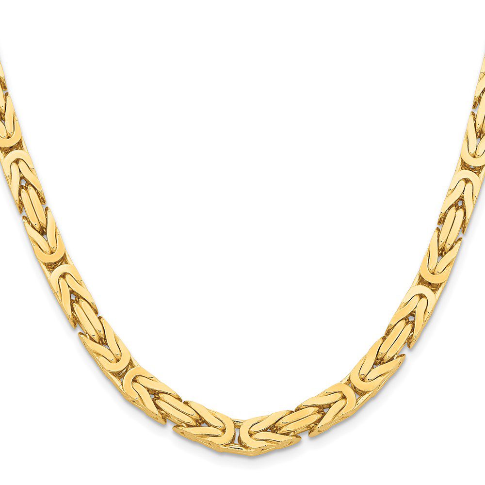 Elegant gold chain necklace with intricate links.