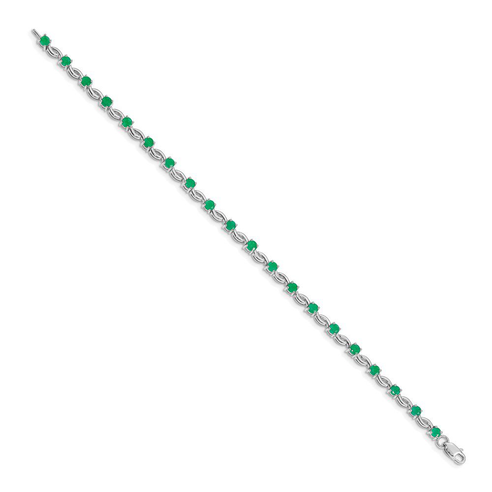 Elegant silver bracelet with turquoise stones.