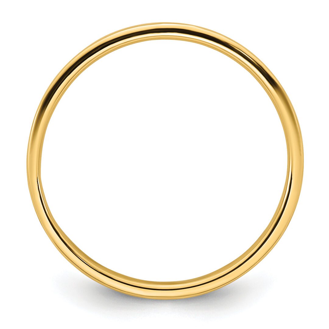 A simple gold ring with a smooth finish.