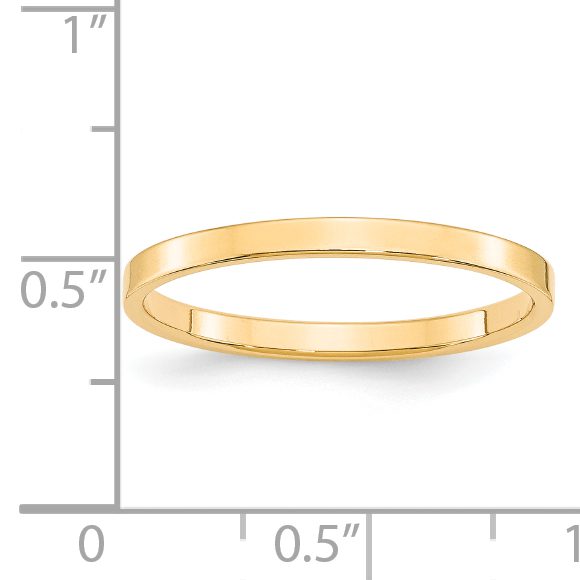 Simple gold wedding band with a smooth finish.