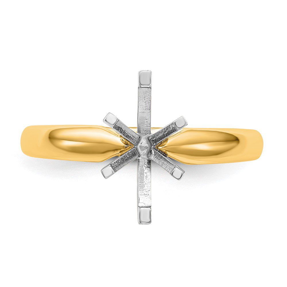Elegant two-tone gold ring with a unique cross design and diamond accents.