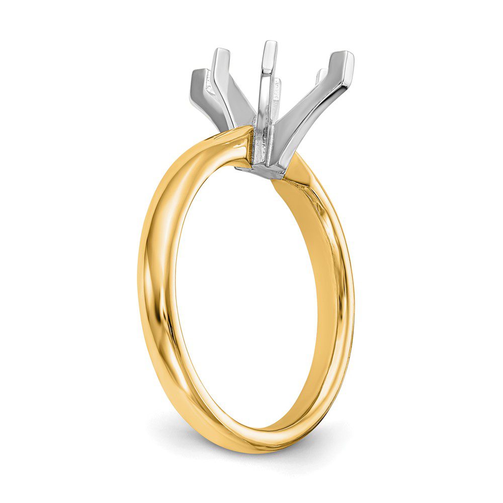 Elegant gold ring setting for a gemstone.