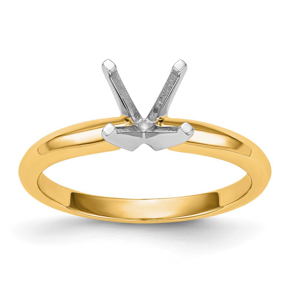 Elegant gold ring setting ready for a gemstone.