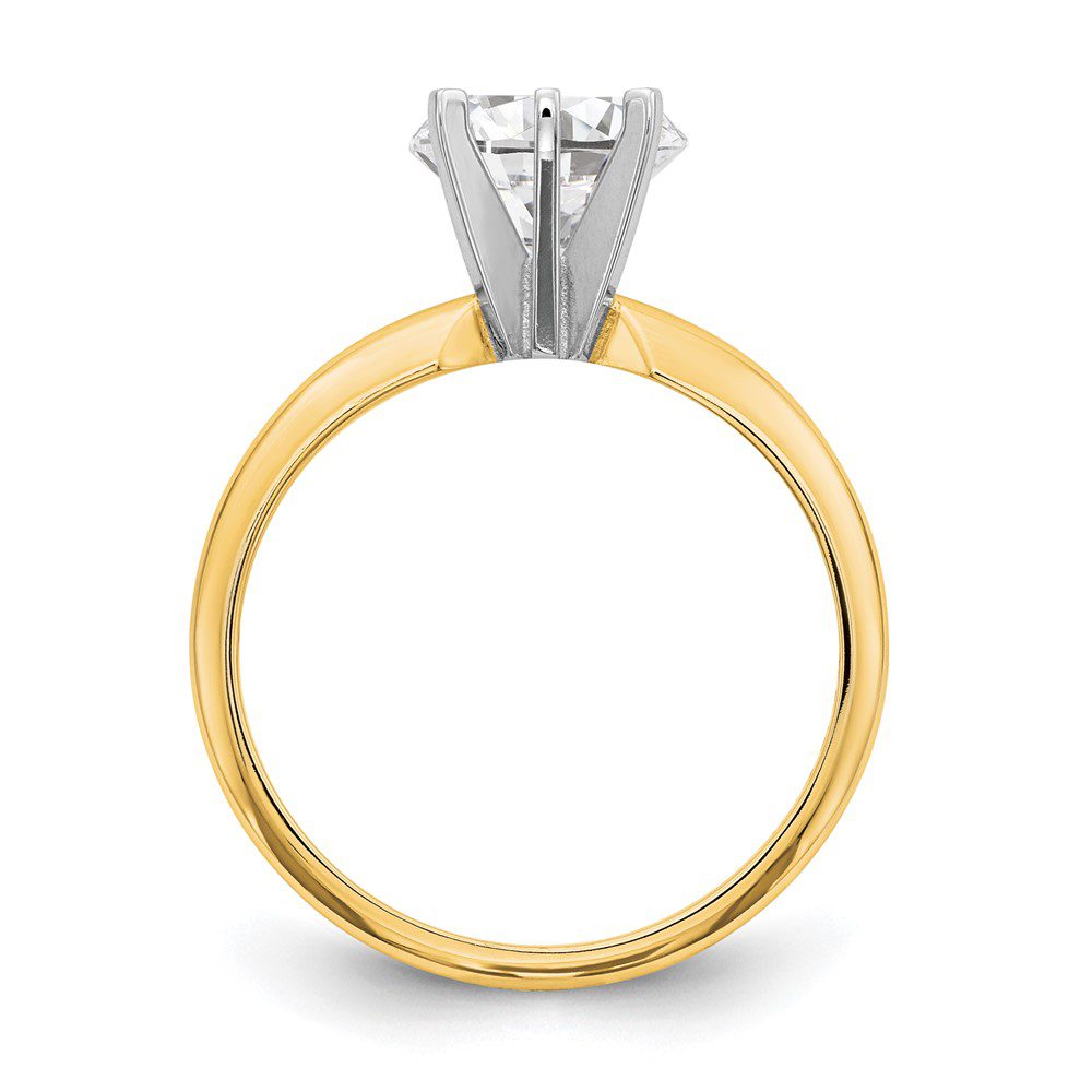 Elegant gold engagement ring with a sparkling diamond solitaire.