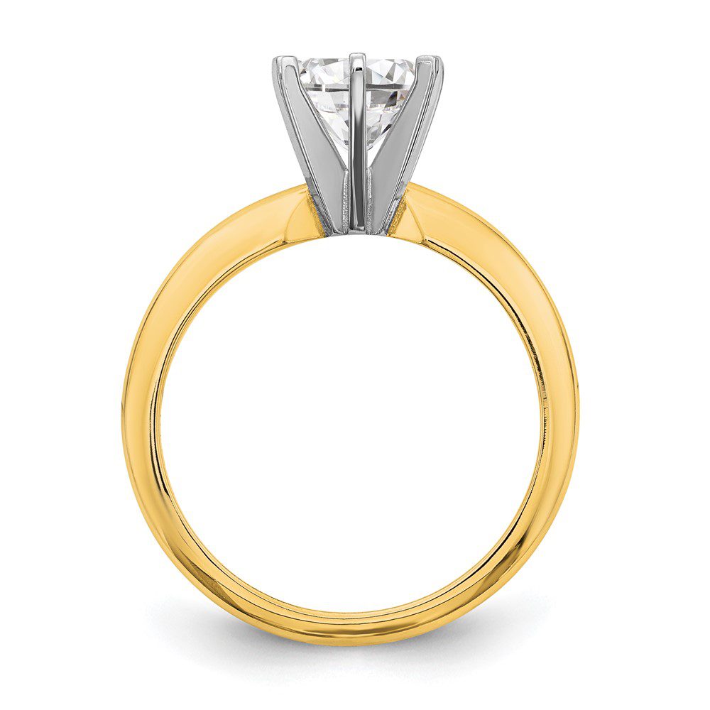 Elegant gold ring with a solitaire diamond.