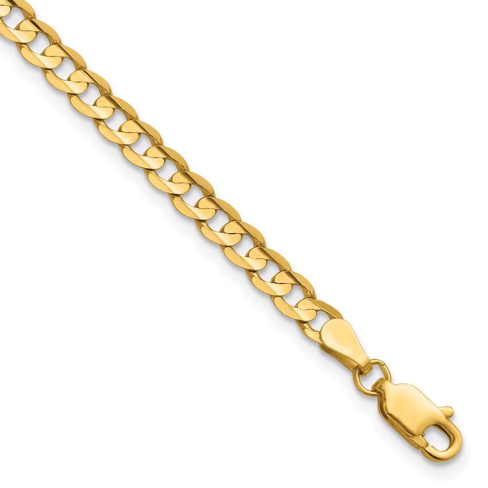Gold chain bracelet with a lobster clasp.
