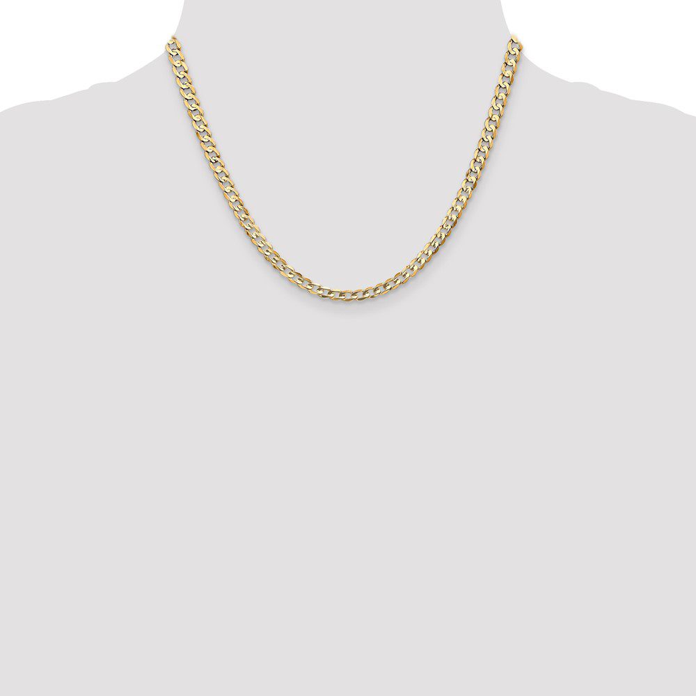 Elegant gold chain necklace displayed on a white background.