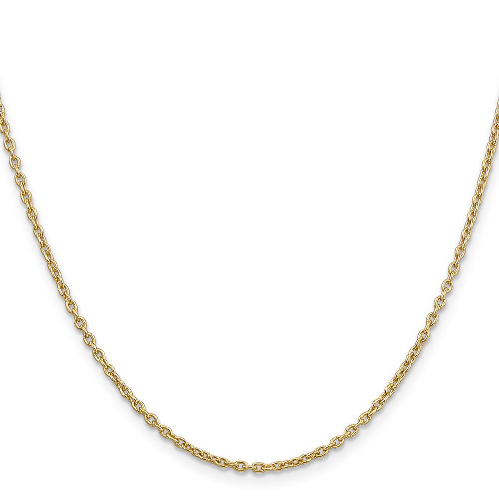 Delicate gold chain necklace with a simple twisted design.