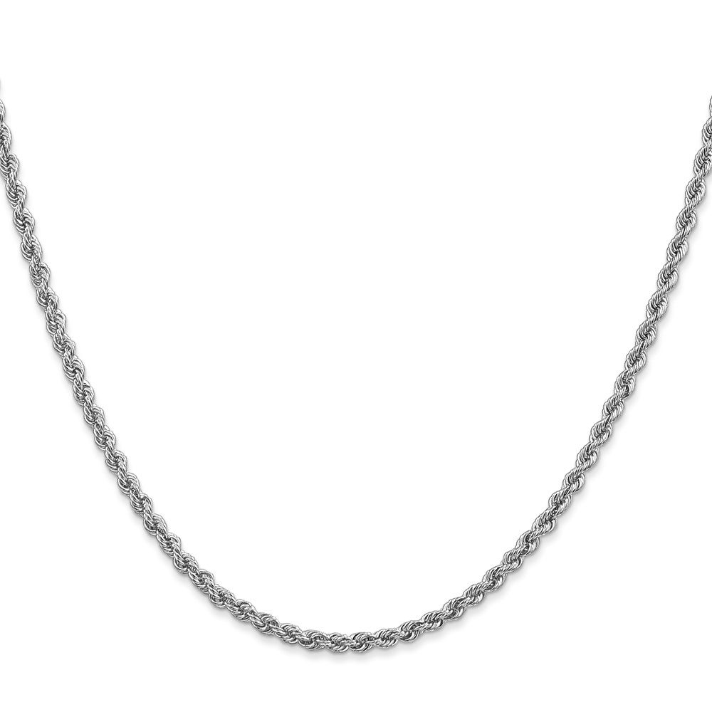 A delicate silver chain necklace with a subtle shine.