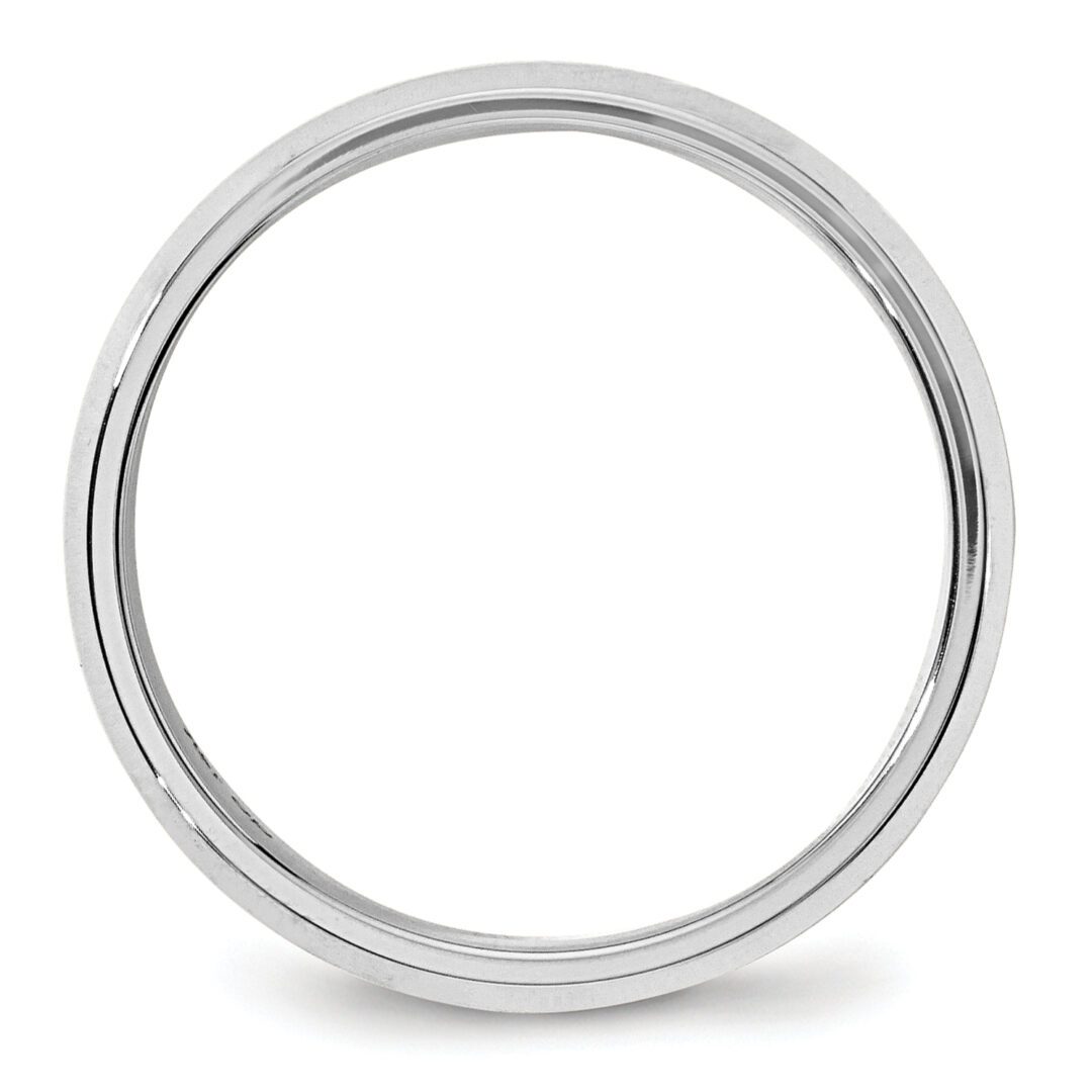 A simple silver ring with a smooth, polished finish.