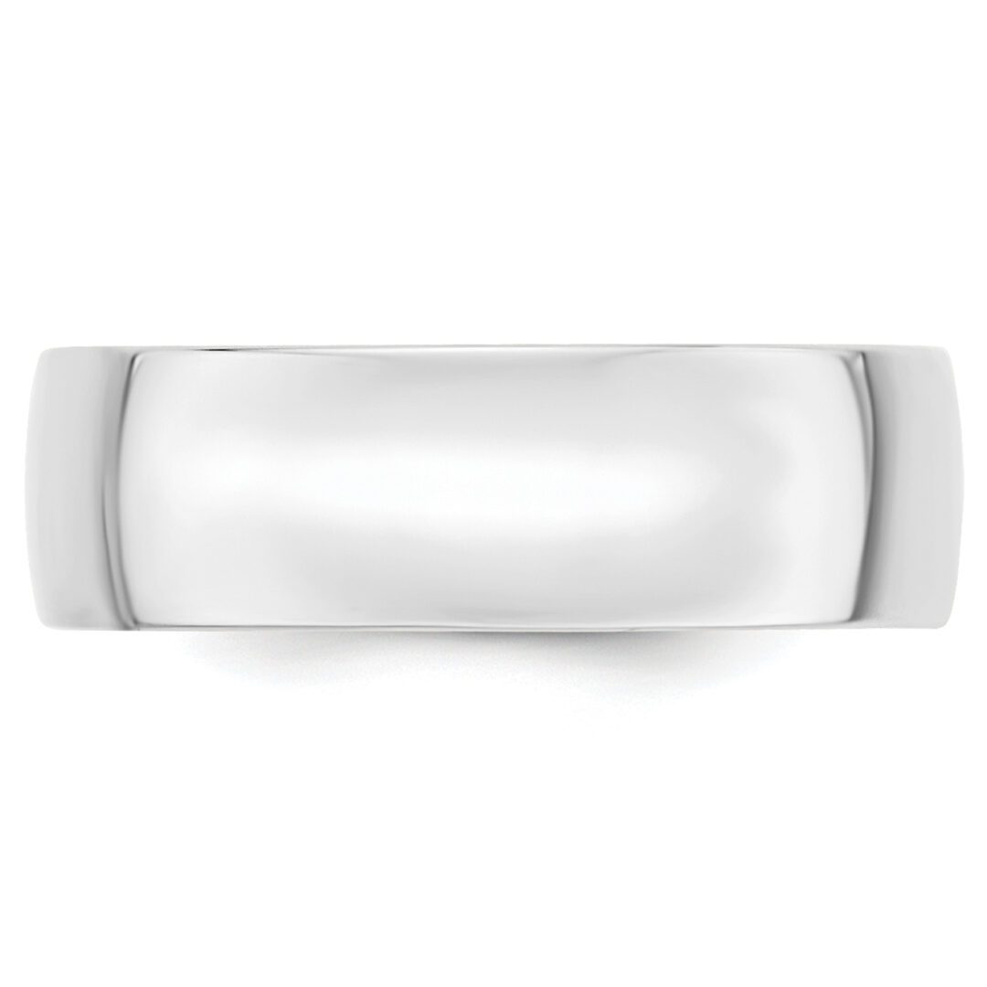 Simple silver wedding band with a smooth finish.
