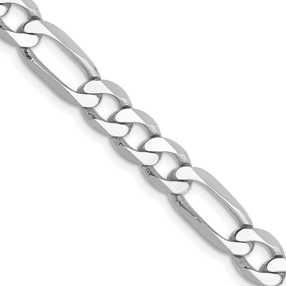 Close-up of a silver chain link bracelet.