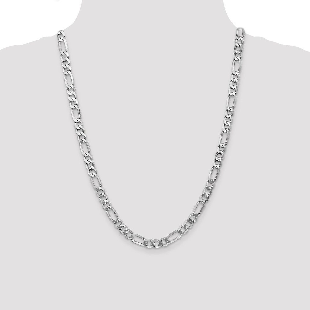 Silver chain necklace with a repeating pattern of links.