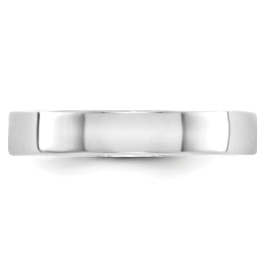 Sleek silver ring with a modern, minimalist design.