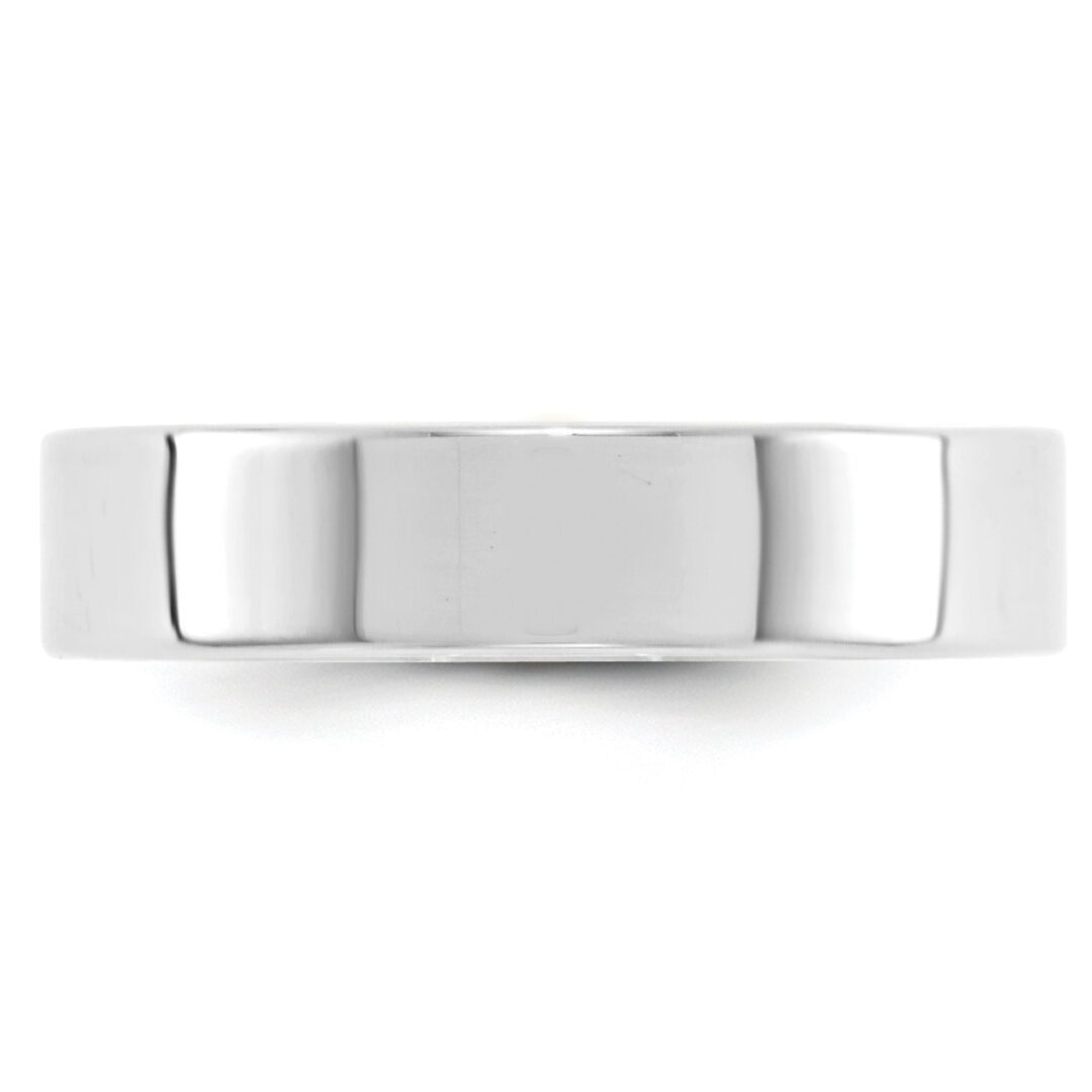 Sleek silver ring with a smooth, polished finish.